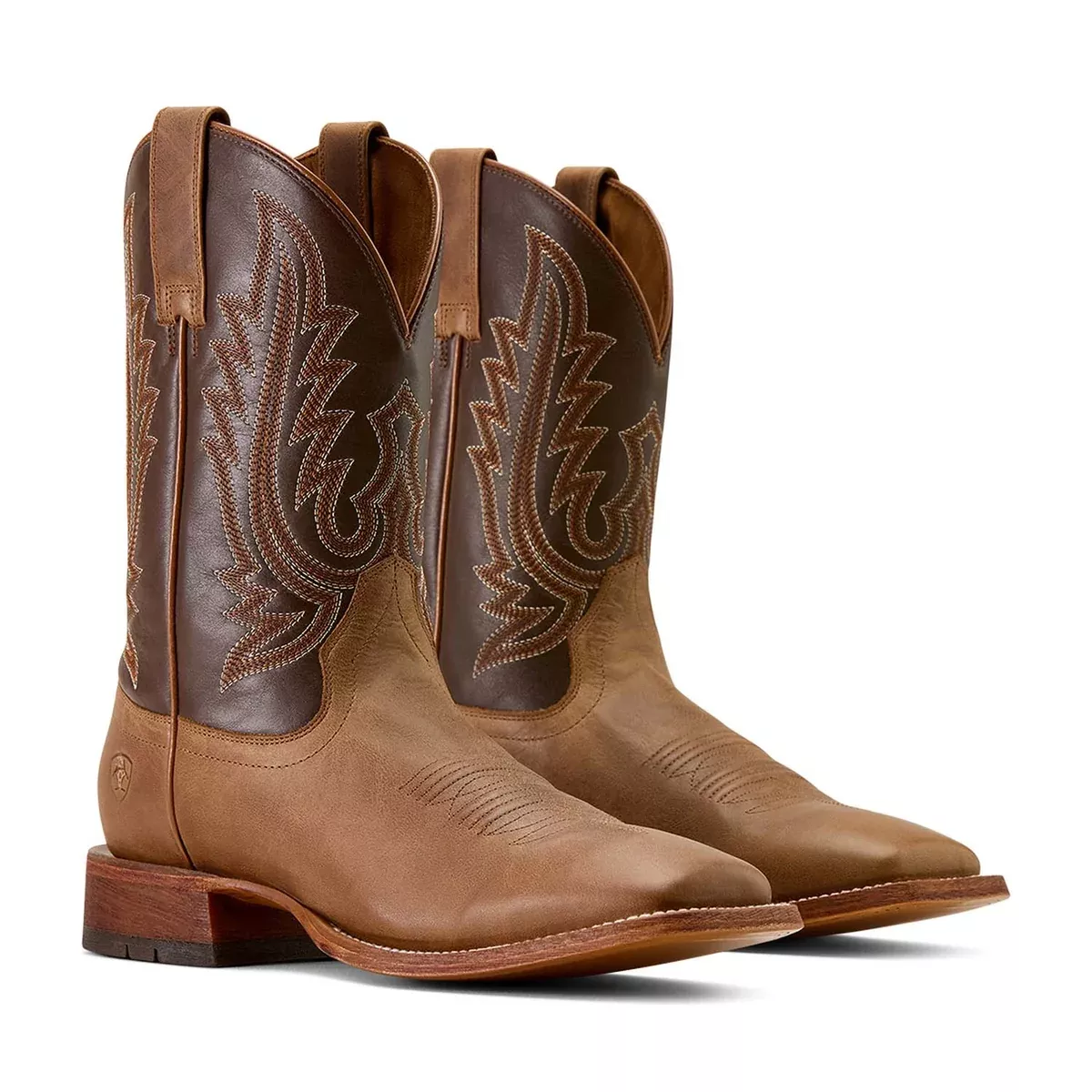 Ariat Men's Country Roads Wide Square Toe Cowboy Boot – Classic Western Leather Boot
