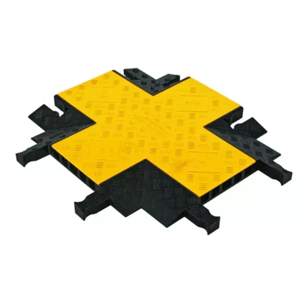 Checkers 4-Way Cross Section for YJ5-125-Y/B, 5-Channel Yellow Jacket Cable Protector