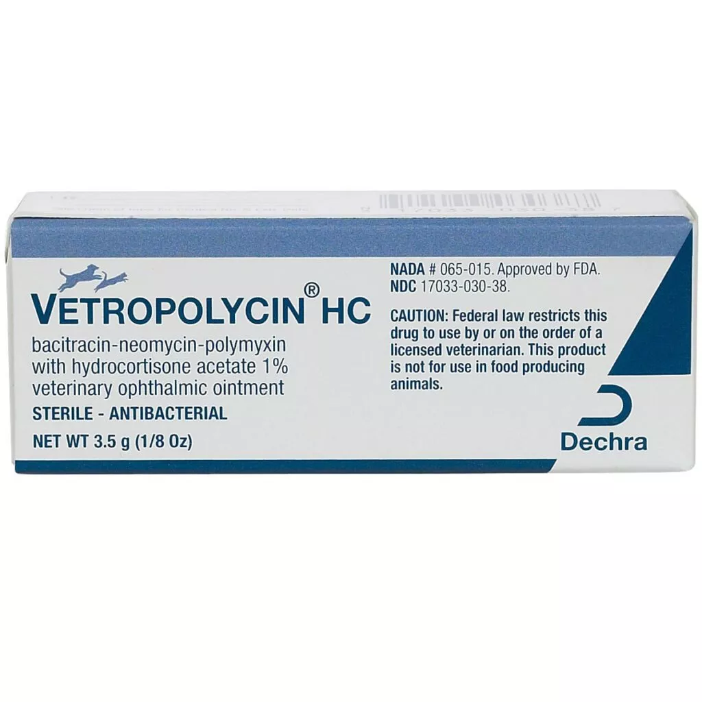 Dechra Veterinary Products Vetropolycin HC Opth Ointment