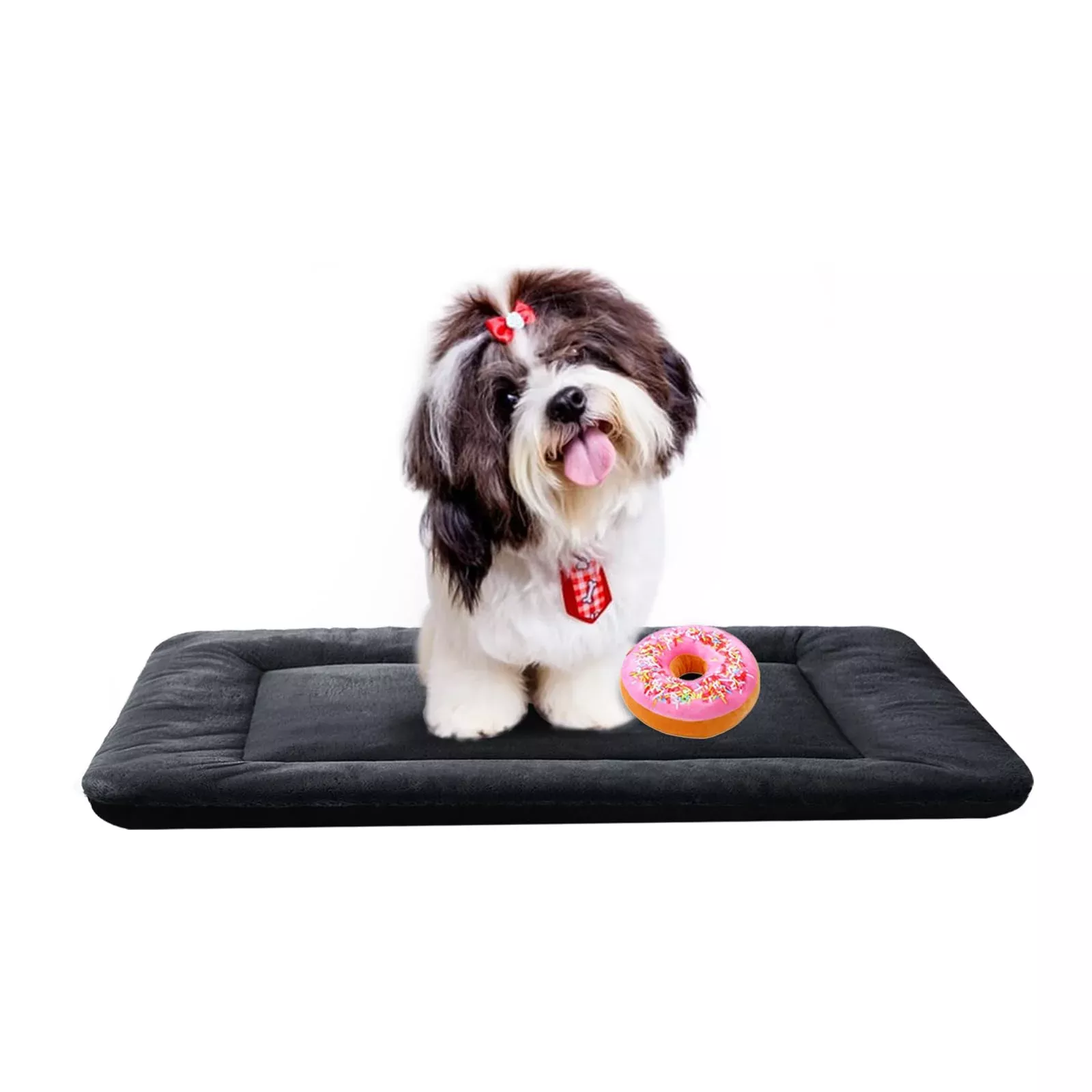 Dog Beds Crate Pad For Small Dogs Fit Metal Dog Crates,Ultra Soft Dog Crate Bed Washable & Anti-Slip Kennel Pad For Dogs Cozy Sleeping Mat,Cream 24Inch