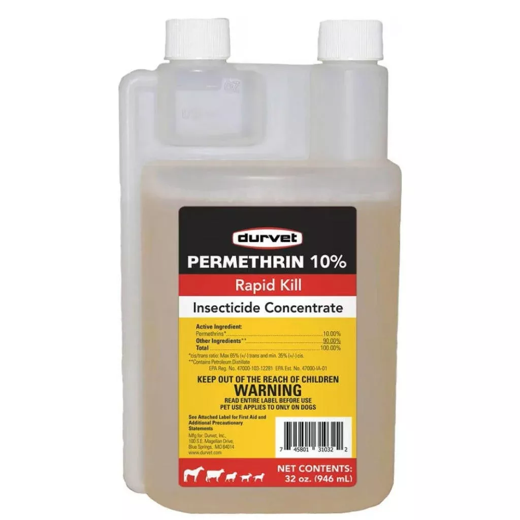Durvet Permethrin 10% Rapid Kill Insecticide Concentrate (32 oz)