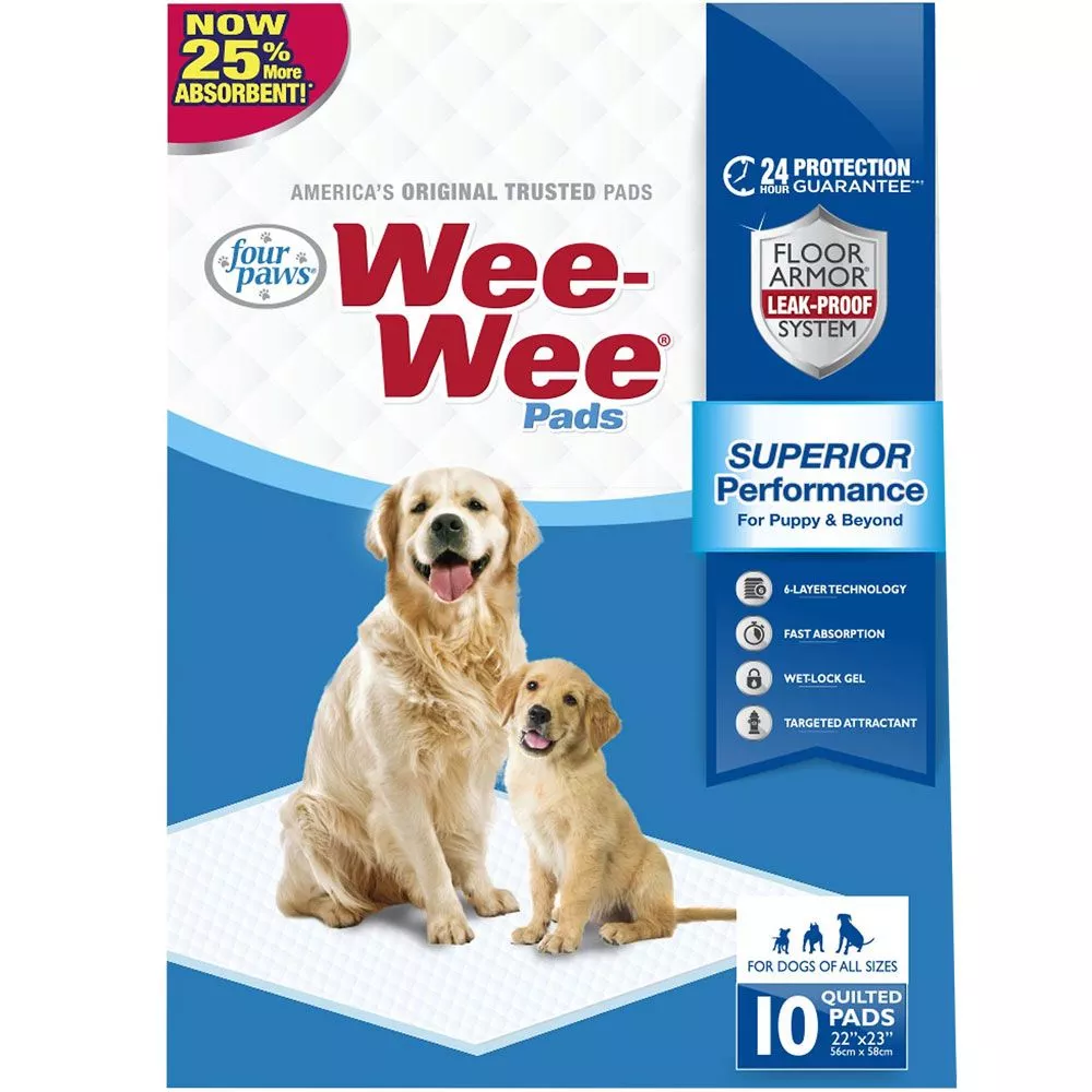 Four Paws Wee-Wee Puppy Housebreaking Pads (10 count)