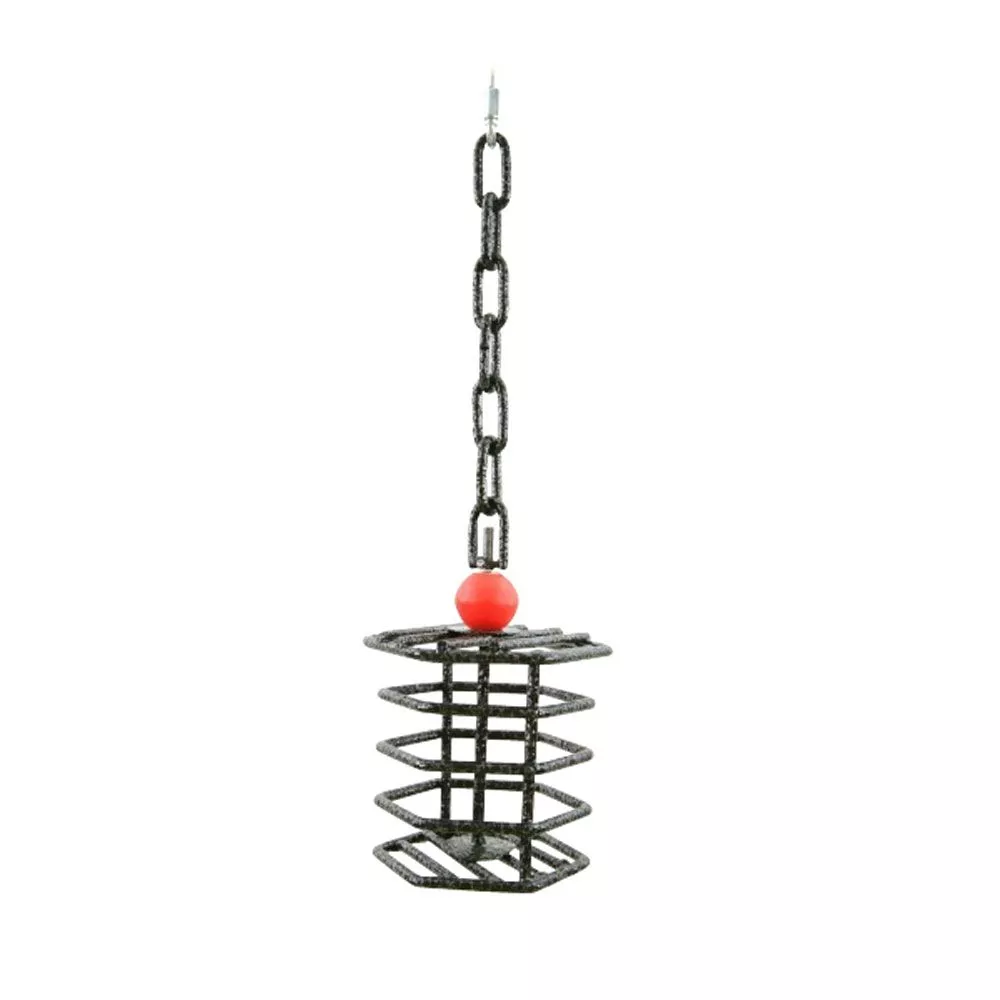 Hex Bird Toy Feeder - Black (16"x7")