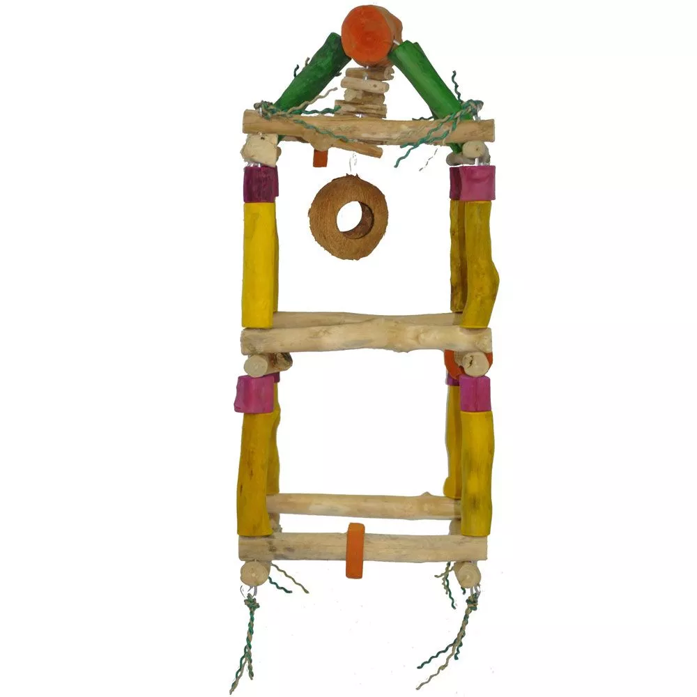 Java Wood Toy - Hanging Double Tower (Medium)