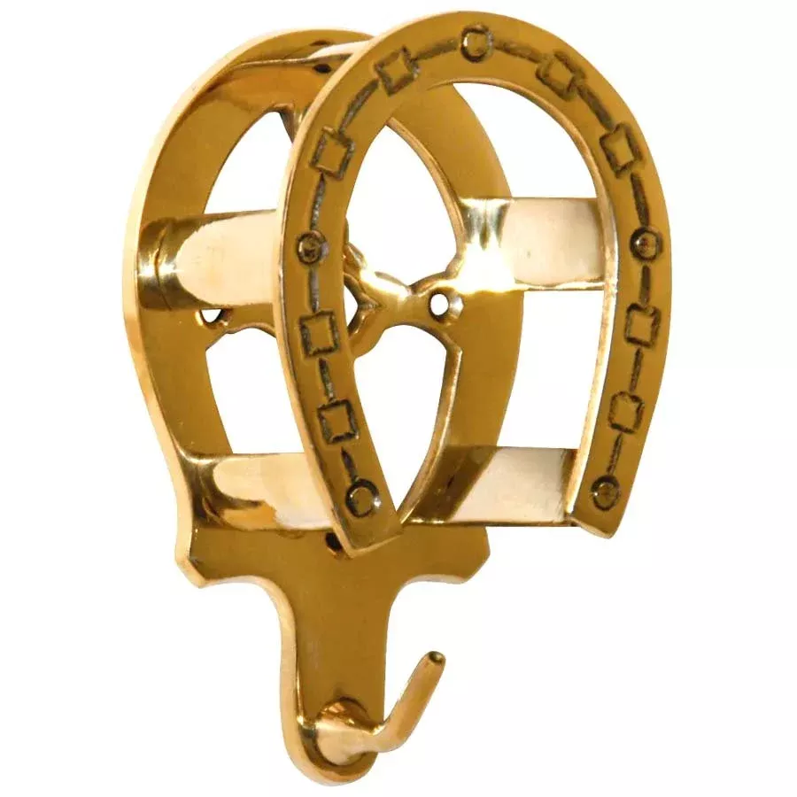Jeffers Solid Brass Horse Bridle & Tack Wall Mounted Bracket