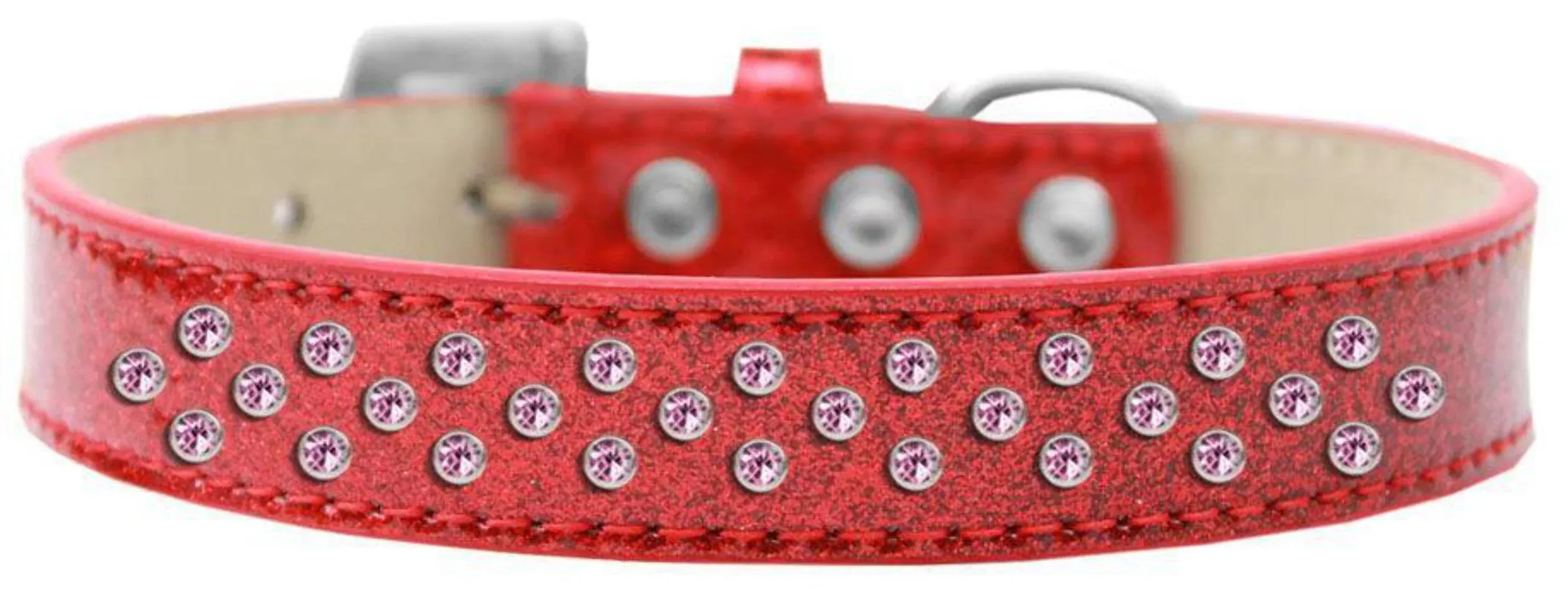 Mirage Pet Products Sprinkles Ice Cream Dog Collar with Light Pink Crystals, Size 18, Pink