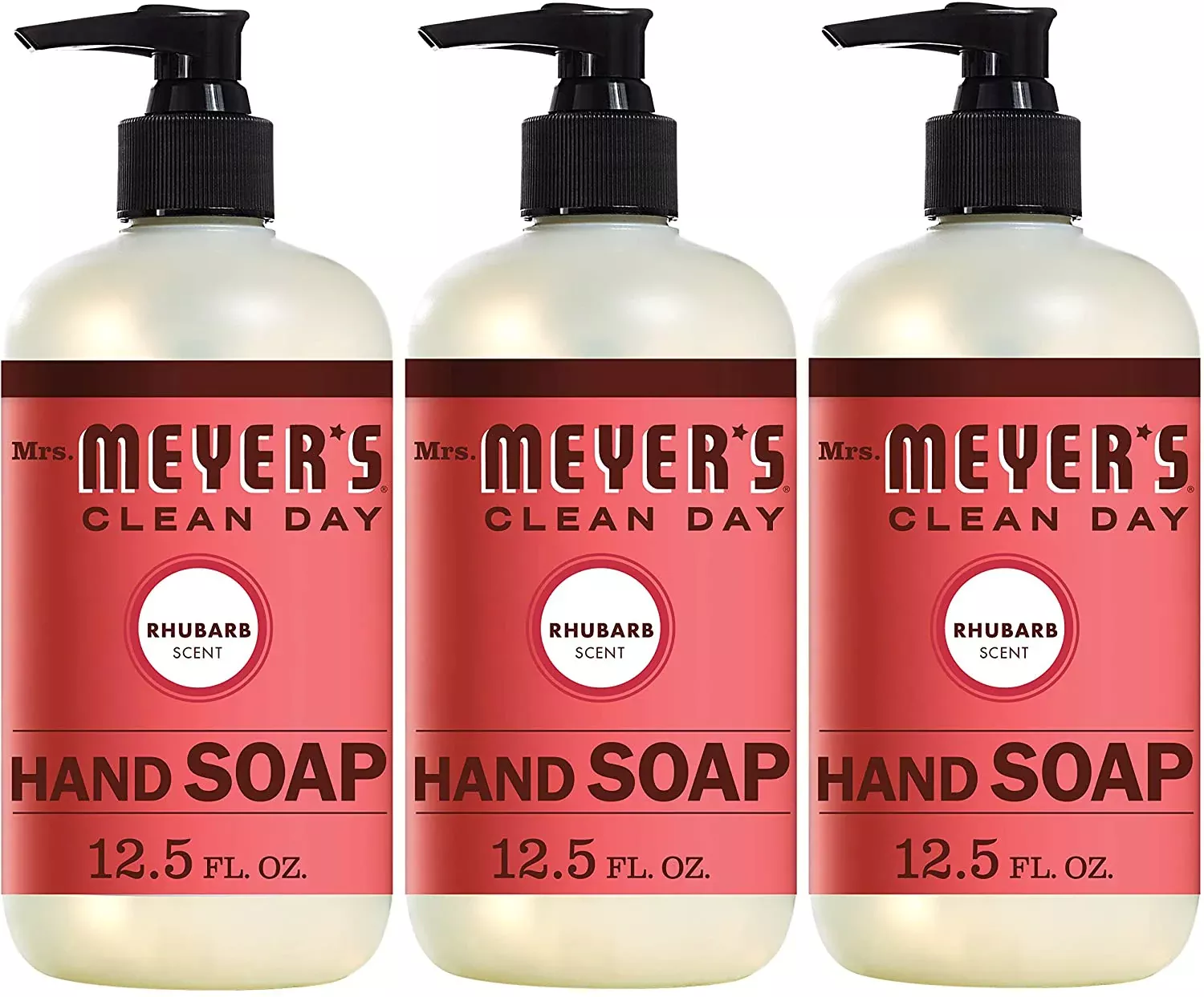 Mrs. Meyer's Clean Day Liquid Hand Soap, Cruelty Free and Biodegradable Hand Wash Made with Essential Oils, Peony Scent, 12.5 oz - Pack of 3