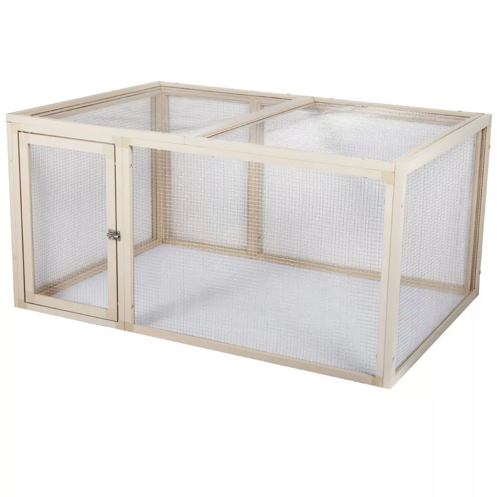 New Age Pet Jumbo Fontana Chicken Pen Maple (41.10" L x 59.80" W x 29.30" H)