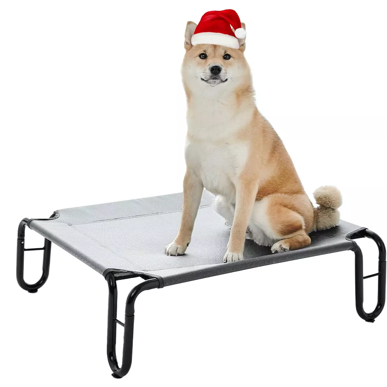 Pettycare Elevated Outdoor Dog Bed - Dog Cots Beds For Small Dogs, Waterproof Raised Dog Bed Easy To Assemble, Cooling Elevated Dog Bed With Teslin Mesh, Durable, Non Slip, Up To 35 Lbs,Brown