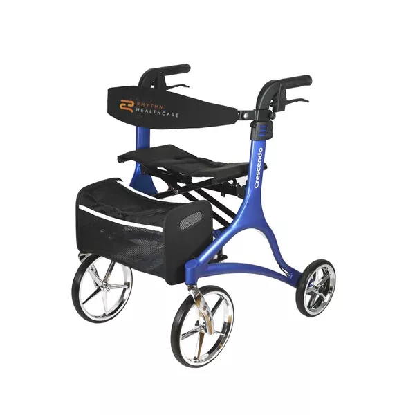 Rhythm Healthcare Crescendo Rollator – Lightweight Comfort and Safety for Independent Home Mobility